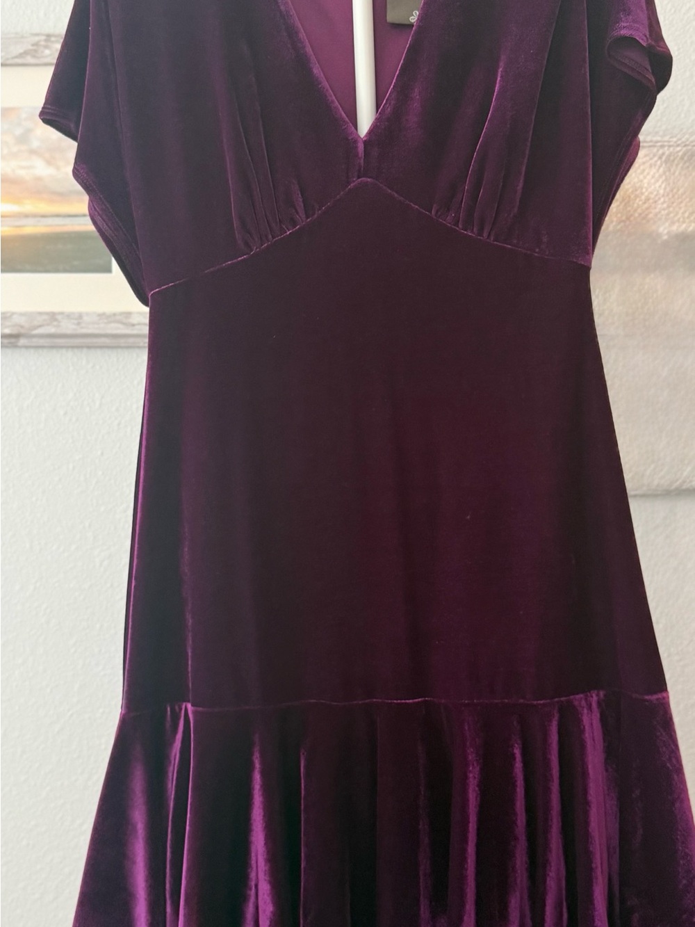 Taylor Deep Plum Velvet Midi Dress